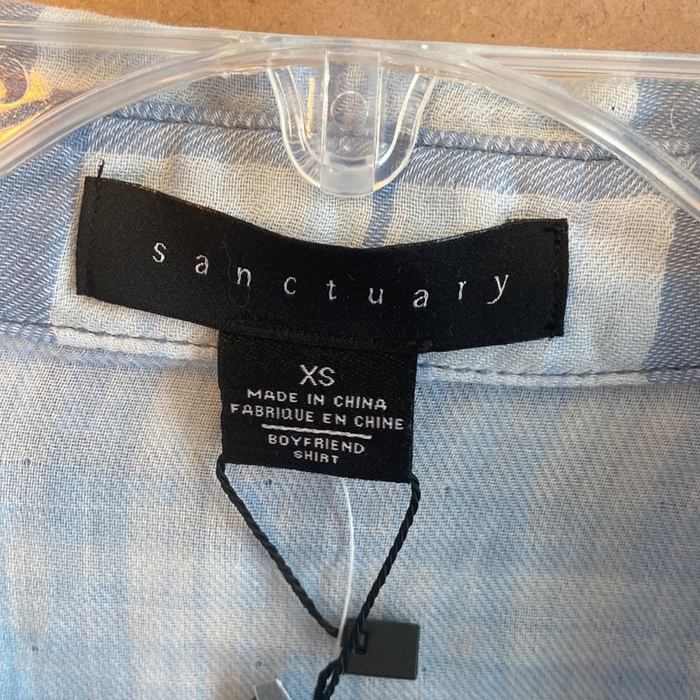 NWT Sanctuary plaid button down shirt. XS - Picture 5 of 16